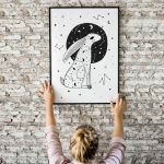 Plakat gwiezdny królik luna 50X70 B2 - 