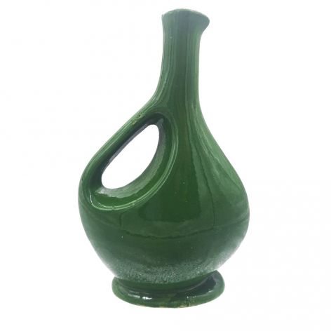 Ręcznie Robiony Zielony Dzbanek Ceramiczny – Unikalny Akcent do Domu 