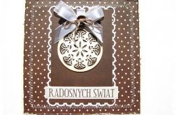 Kartka świąteczna z bombką