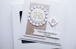 Kartka komunijna personalizowana z życzeniami