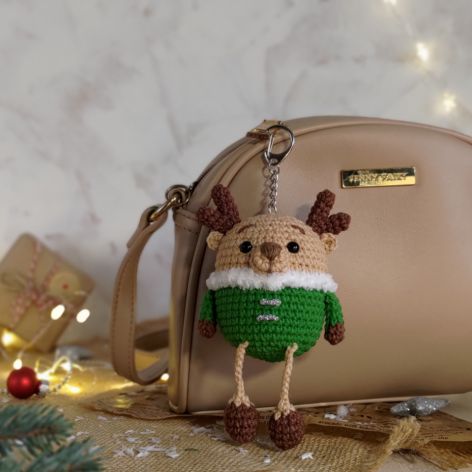 Brelok renifer, Brelok jelonek, Brelok na prezent, Zawieszka do torebki