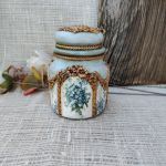 Rustykalny słoik decoupage Błękitna Łąka - 2