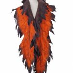 SZAL DAMSKI WEŁNIANY DŁUGI LIŚĆ - Szal damski