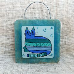 Obrazek na drewnie - Striped Cat