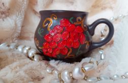 Winogrona. Ręcznie malowany kamionkowy kubek do grzańca i napojów