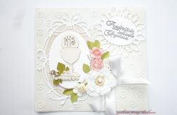 Kartka na komunijna z kielichem