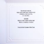 Kartka ślubna minimalistyczna w bieli na ślub - Personalizowana kartka ślubna z życzeniami