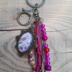 Brelok do kluczy Boho - Pink Bird Charm - 2