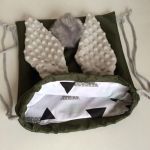 worko/plecak KRÓLIK khaki - bawełniana podszewska w trójkąty
