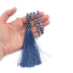 Długi naszyjnik Mala z chwostem niebieski jaspis - Długi naszyjnik Mala z chwostem niebieski jaspis 3