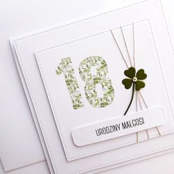 Kartka na 18 urodziny handmade z życzeniami