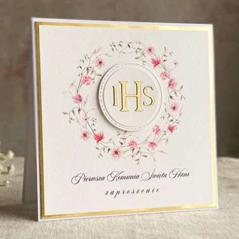 Zaproszenie komunijne z personalizacją, 58A