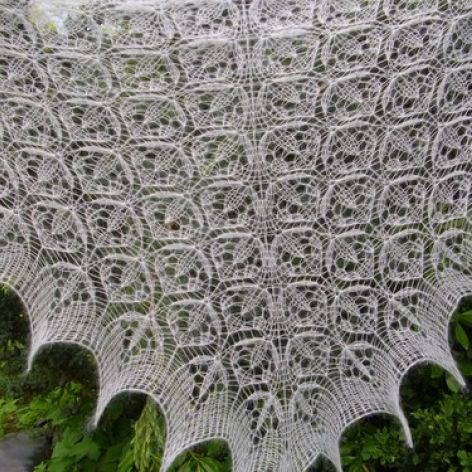 Chusta biała mgiełka