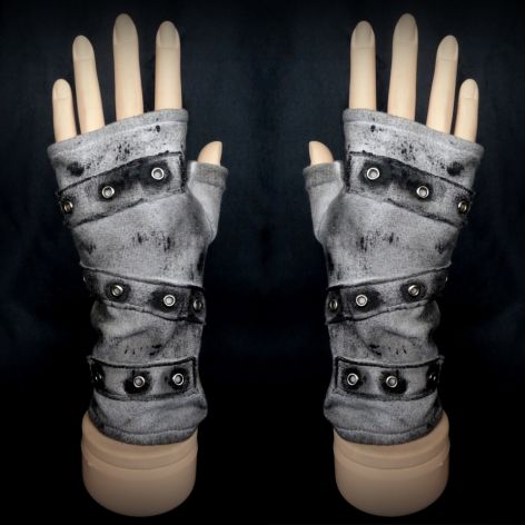 Rękawiczki biało czarne Alternative Rock