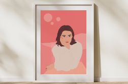 Plakat Audrey coral 30x40cm