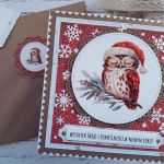 Kartka świąteczna z uroczą sową - Tył koperty