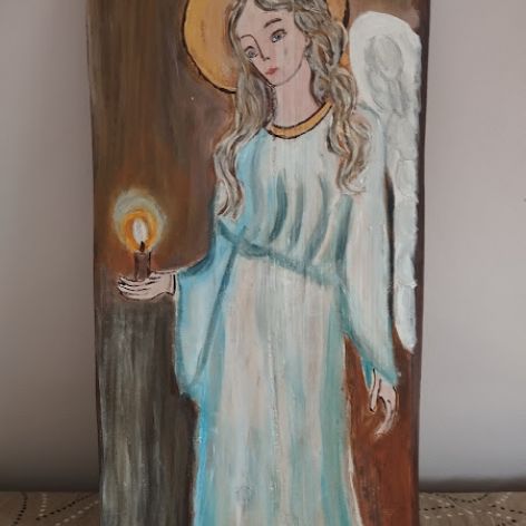 Anioł ze świecą - obraz