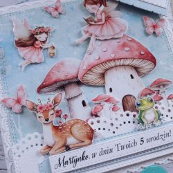 Kartka urodzinowa z wróżkami 3, personalizacja