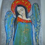 Anioł w kolorach niebieskich /ikon/ - widok