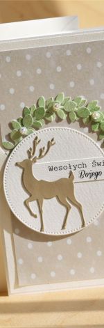 kartka świąteczna z reniferem