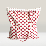 Torba na zakupy,bawełniana torebka na ramię,shoperka w groszki. - 