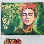 Toaletka z lusterkiem, Frida Kahlo, energetyczna kolorystyka, prezent - 