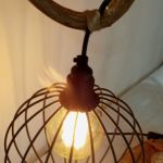 Lampa z drewna, recykling - 