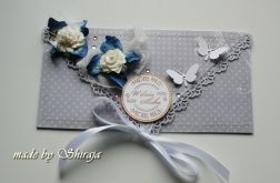 Kopertówka z okazji ślubu-'stalowe błękity'