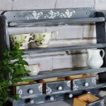 Półka kuchenna, drewniana, shabby chic, - 