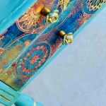 Szafka nocna, kolorowa, oryginalne uchwyty , meble artystyczne, unikat, art  - 