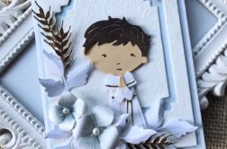 153,Kartka na komunię dla chłopca w pudełku z życzeniami