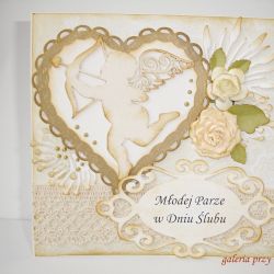 Romantyczna kartka ślubna nr 2
