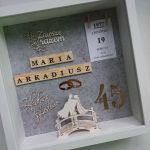 Rocznica ślubu, pamiątka, ramka, złote gody - 2. beton