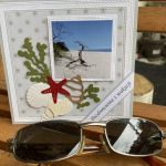 kartka z wakacji ze zdjęciem plaży - kartka od przodu
