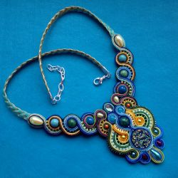 W kolorze Pawiego Oka Naszyjnik sutasz