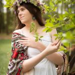 Kolczyki sutasz soutache Folk zielone green - Zielone