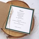 kartka na ślub rustykalna eko zielona SLB 109 - kartka ślubna eko zielona w kopercie  2