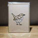 Kartka okolicznościowa - haftowana - ptak - Kartka okolicznościowa - handmade - ręcznie robiona haftowana - ptak