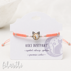 Bransoletka pleciona z kotem - Howlit BKI2603