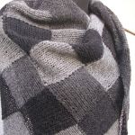 Wełniany entrelac szaro-czarny - 