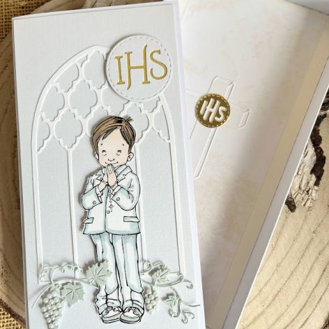 163,Komunia - kartka w pudełku dla chłopca