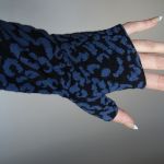 Rękawiczki mitenki niebieskie centki - 