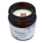 Świeca Sojowa Medytacja Spa Ręcznie Robiona 120ml Drewniany Knot  - 