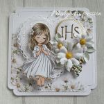 Kartka komunijna z rumiankami - 