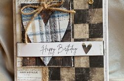 Kartka w pudelku! Urodziny! Kartka męska! Opakowanie na prezent!