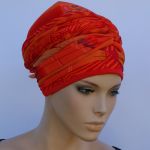 lekki turban OGNISTY - szarfa zamotana wokół głowy