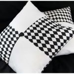 Poduszki ozdobne, biel i czerń - 