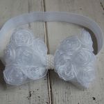 Retro opaska niemowlęca - Retro kokarda - 