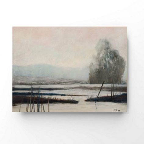 ZIMA-praca formatu 18/24 cm .