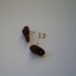 Czekoladowe mini - kolczyki sutasz - Kolczyki